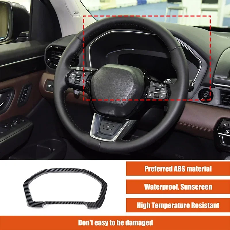 

For Honda Pilot 2023-2024 ABS Carbon Fiber Car Dashboard Decorative Frame Cover Trim Sticker Car Accessories