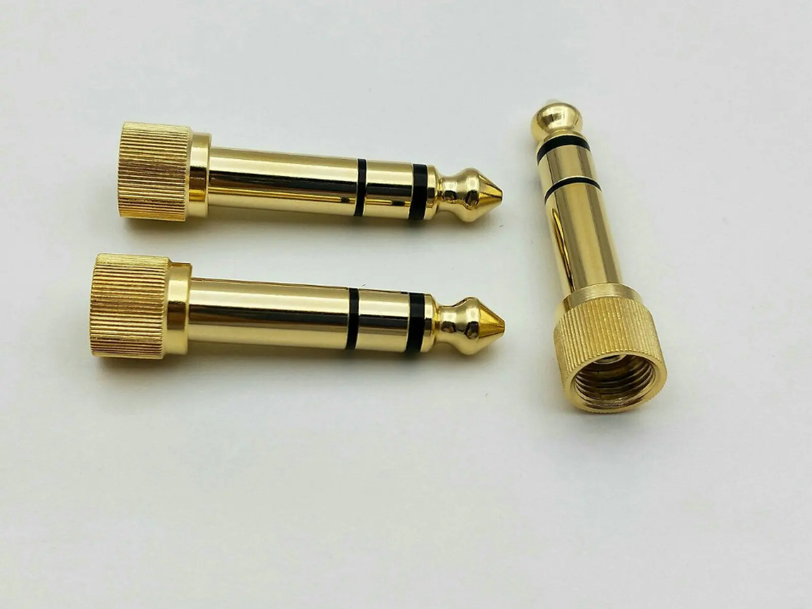 Imagem -02 - Ouro Stereo Audio Headphone Parafuso 6.35 mm a 3.5 mm Plug