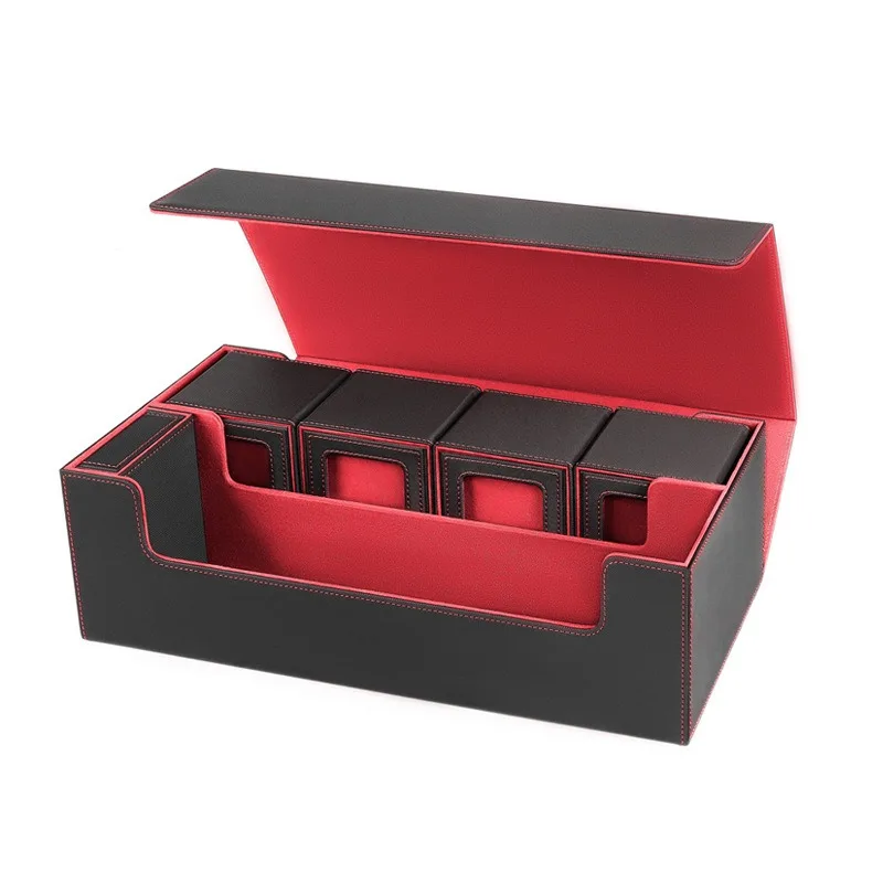 Large Capacity Card Storage Box 1800+ TCG Cards Hard Card Sleeves Trading Cards Organizer for Sports Cards Organizer Box