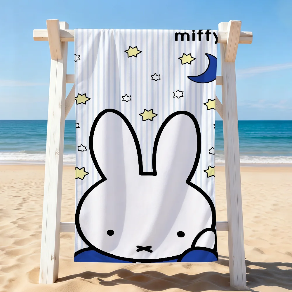 Cartoon cute M-Miffy Towel Drying Bath Towel Applicable To Light Swimming Camping Yoga Beach Out