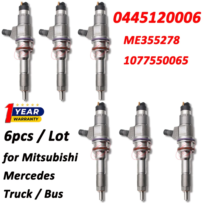 

6 шт. 0445120006 дизельный автоматический топливный инжектор ME355278 сопло 107755-0065 для грузовика Mitsubishi Fuso