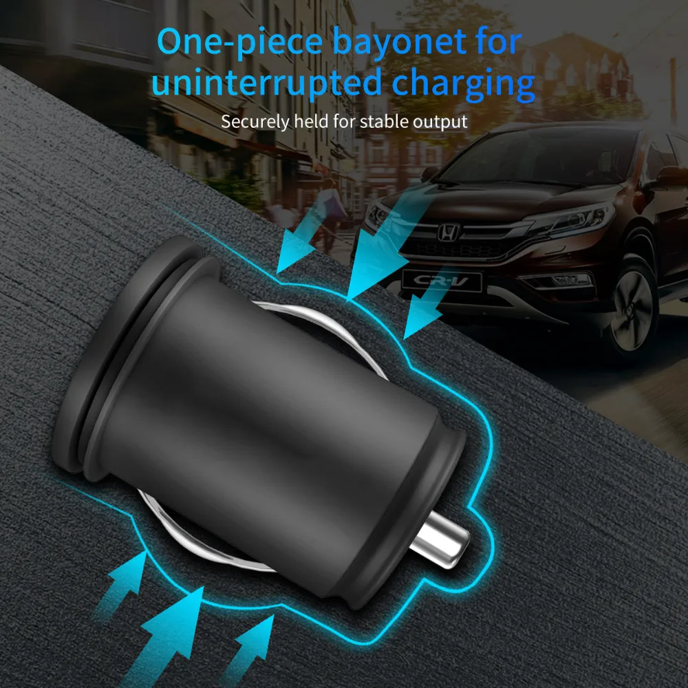 Автомобильное зарядное устройство Mini Dual USB Quick Charge 3.0 4.0 Зарядное устройство для телефона iPhone Samsung Xiaomi mi8 QC3.0 Зарядное устройство для быстрой зарядки в автомобиле