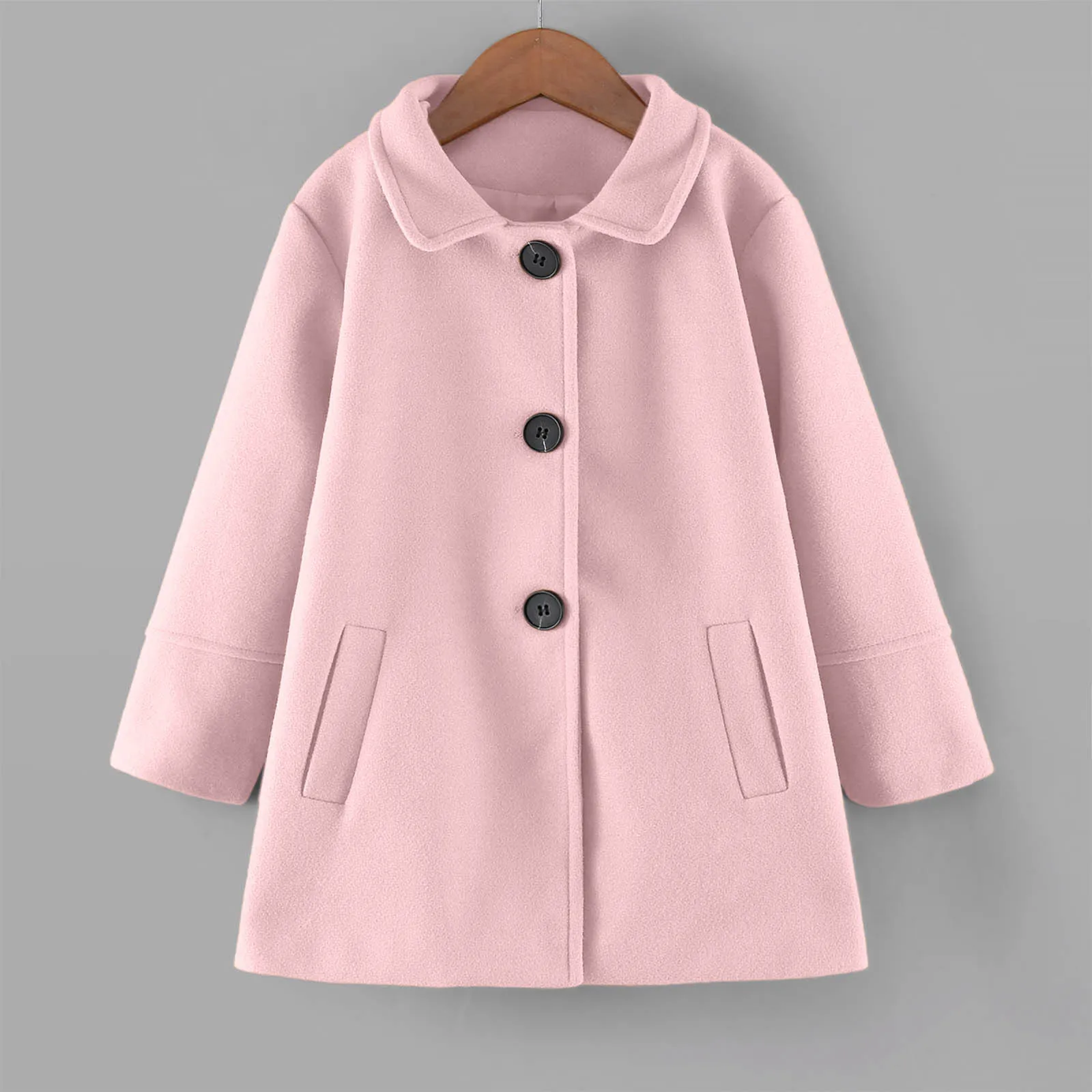 Children\'S Jacket Coat Toddler Girls Winter Flip Collar Casual Jacket Windproof Coat Jacket Kids Warm Outerwear Jacket