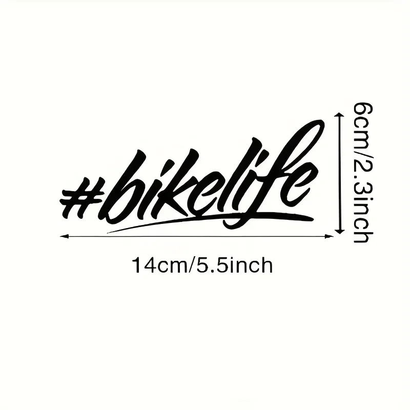 2PCS/SET #bikelife Text Sticker,Waterproof Vinyl Decal for Car & Motorcycle,Biker Theme Decor,Holiday Gift