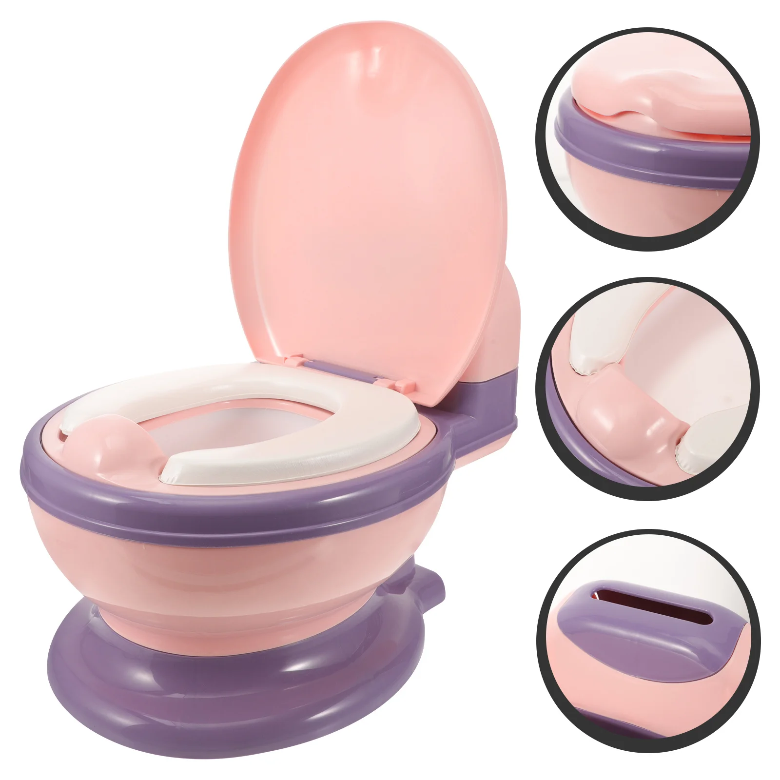 

Toddler Toilet Realistic Potty Training Toilet Portable Soft Seat Removable Potty Pot for Boys Girls Toddlers Baby Newborn Items