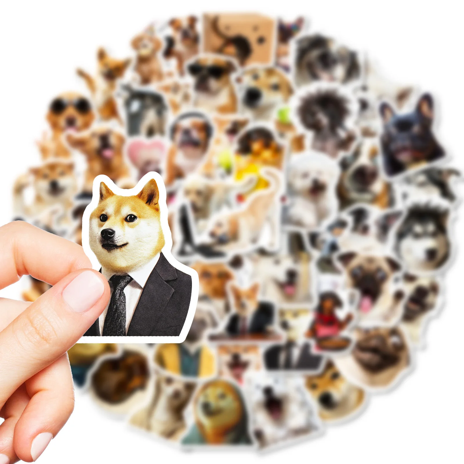 56Pcs Dog Stickers Funny Dog Meme Decals for Motorcycle Helmet Laptop Notebook Suitcase Skateboard DIY Cartoon Aesthetic Sticker