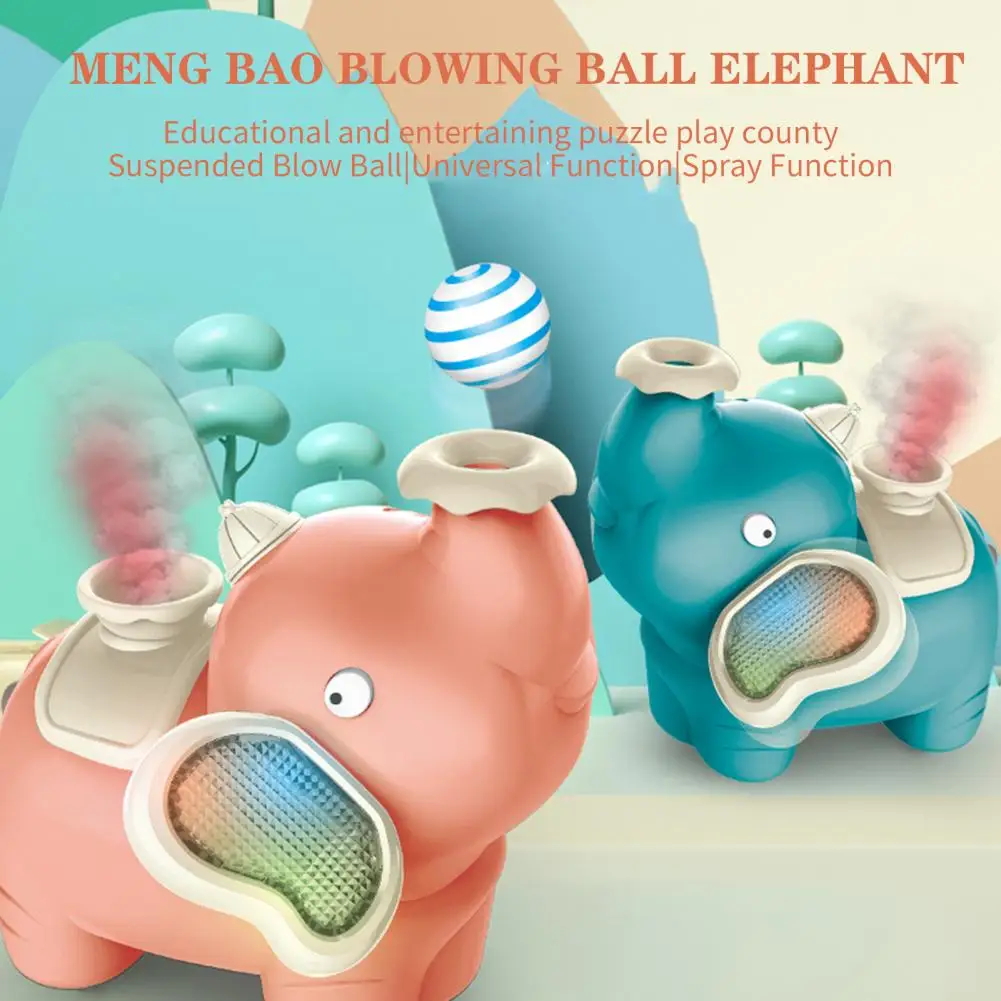 Funny Spray Electric Musical Effect Walking Elephant Toy Gimbal Wheel Humidifier With Light Spray Blowing Up Ball Baby Toy