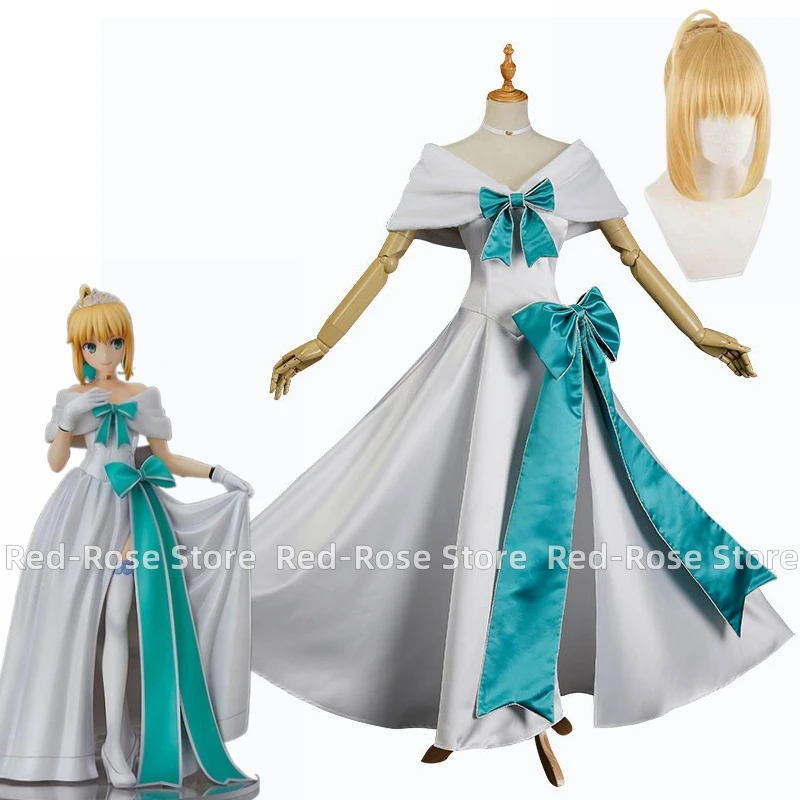 

Saber Arturia Pendragon Cosplay Cartoon Anime Halloween Cos Fate stay night Cosplay Costume Daily party dresses