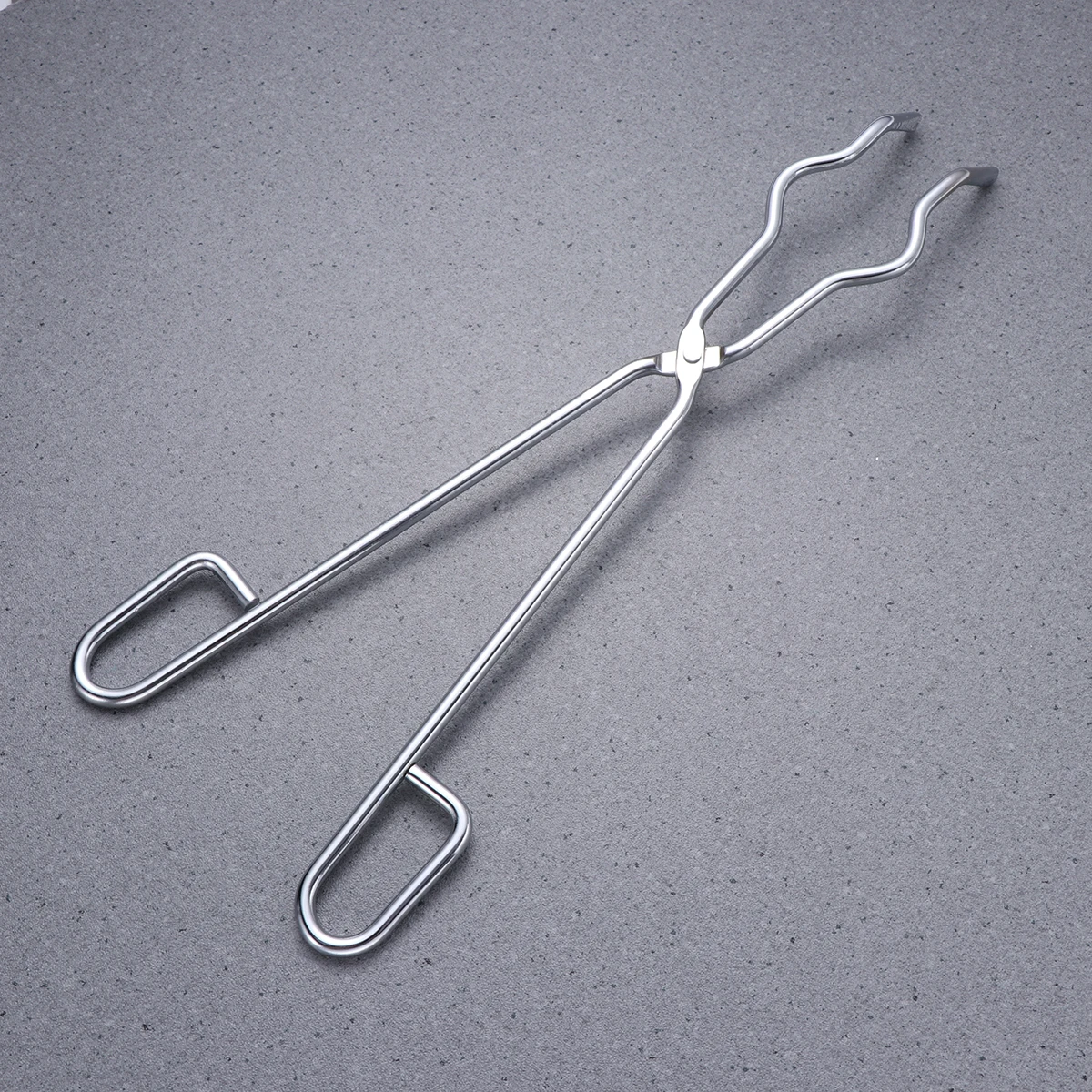

45 Cm Crucible Tongs Tongues Flask Clamp with Handle Chemistry Beaker Holder Chrome