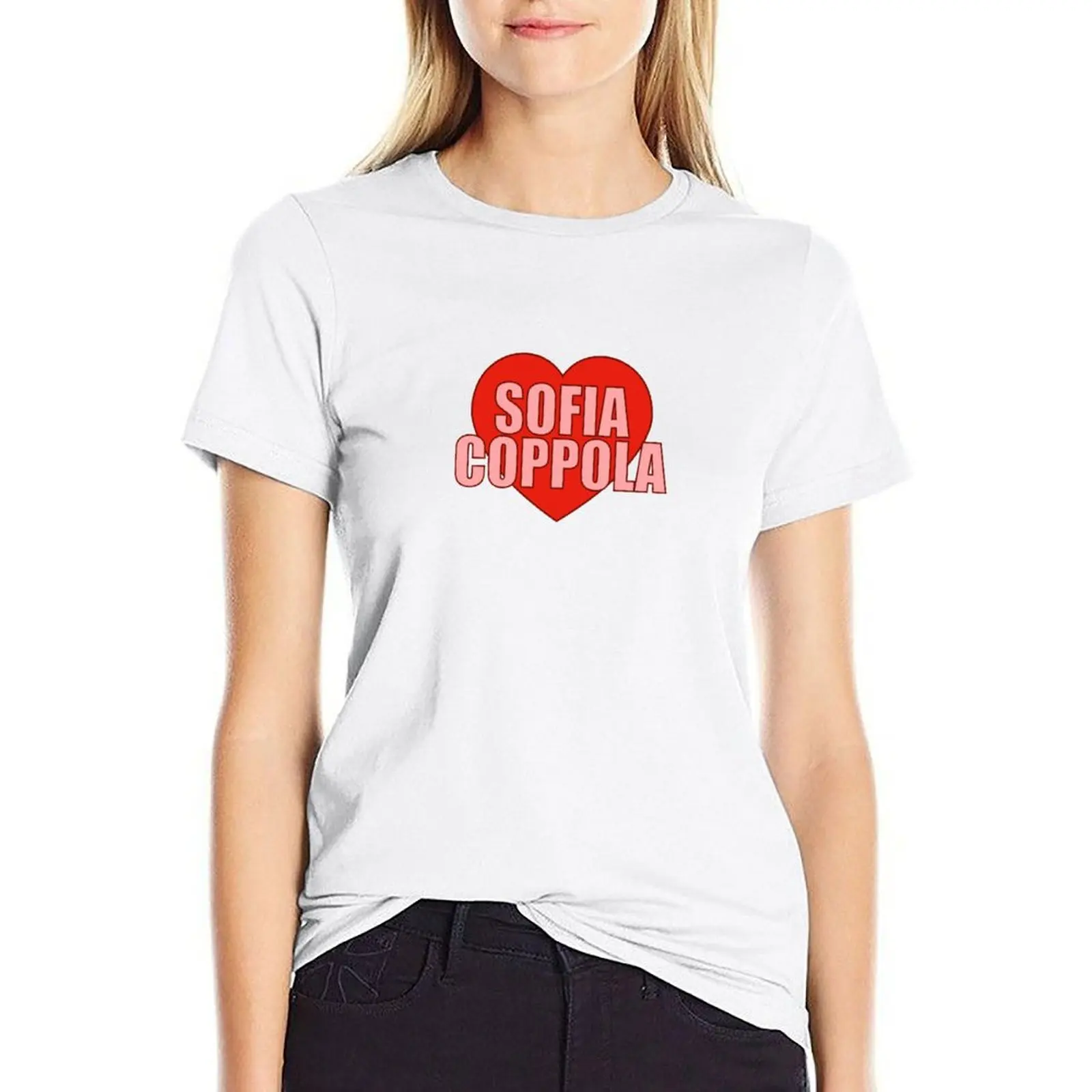 Sofia Coppola Heart t-shirt vestiti carini abbigliamento estetico abbigliamento kawaii magliette da allenamento per le donne