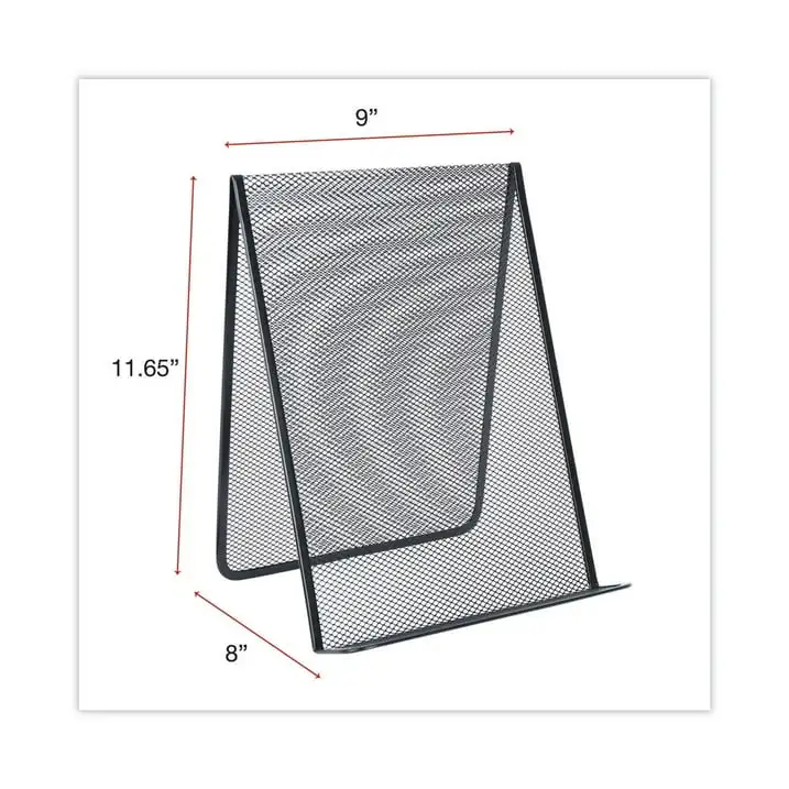Universal Metal Mesh Document Holder, 9 X 8 X 11 5/8, Free Standing, Black
