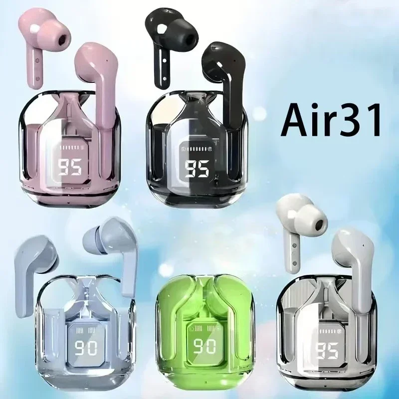 T2 Wireless BT5.3 Headset TWS Air31 Headphones ENC Headphones LED Power Digital Display Stereo Sound Earphones