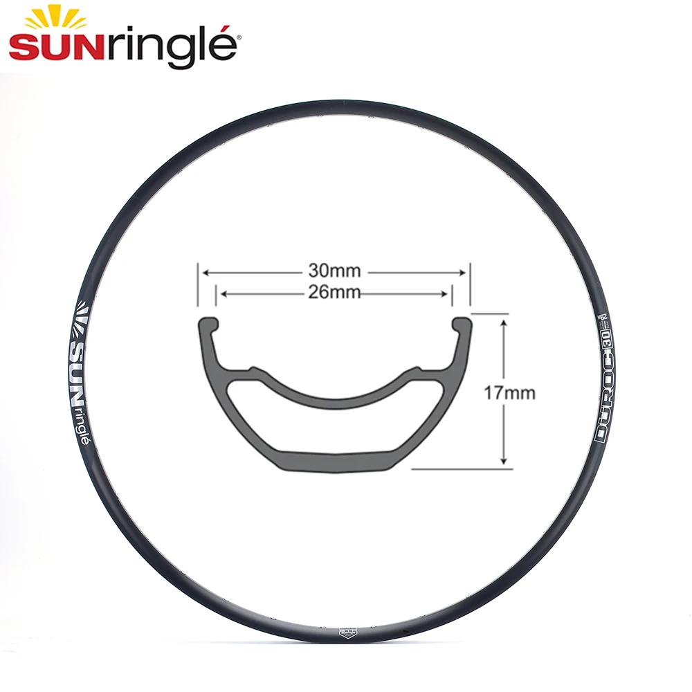 Mountain Rim Sunringle Durac 30 27.5/29 Inch Sleeved Edge 32H/28H Aluminum RimsTubeless Ready For XC TR Bike Spare Parts