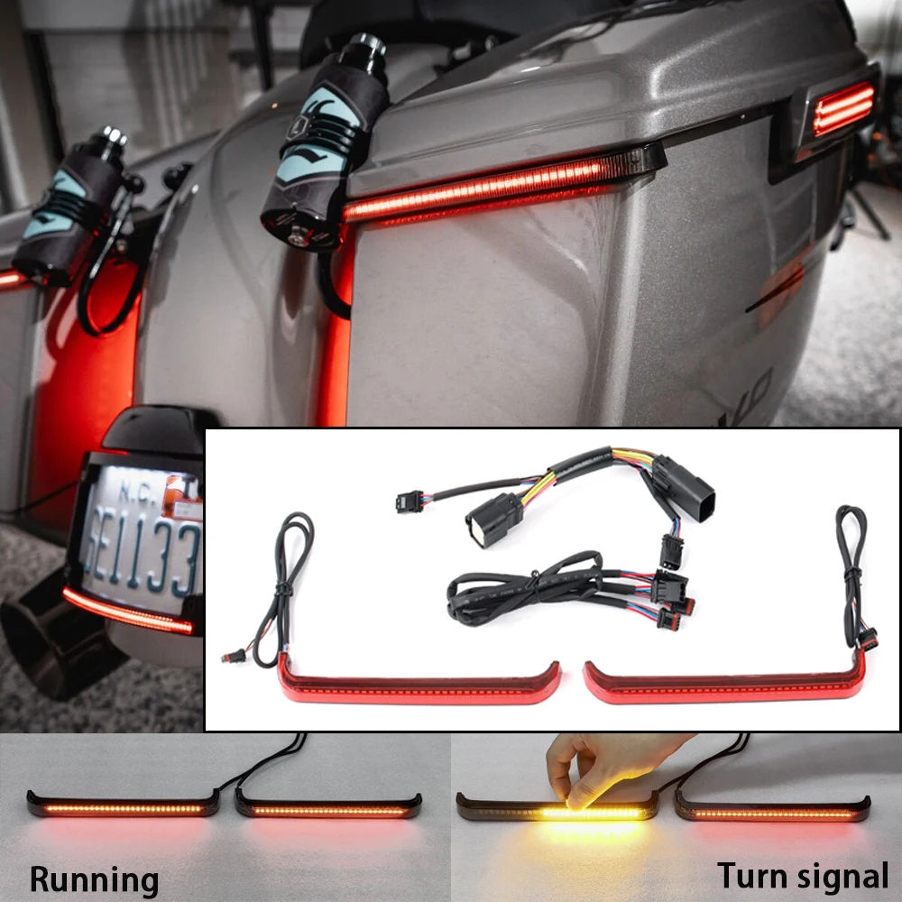 

Motorcycle LED Saddlebag Run Brake Turn Lamp Lights For Harley CVO Street Glide FLHXSE Road Glide ST FLTRXSE 2023-25