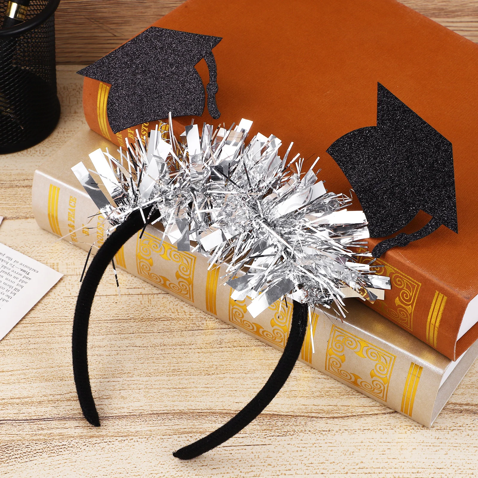

Grad Headband Hair Bands Decorative Mini Cap for Graduation Felt Cloth Costume Accessories