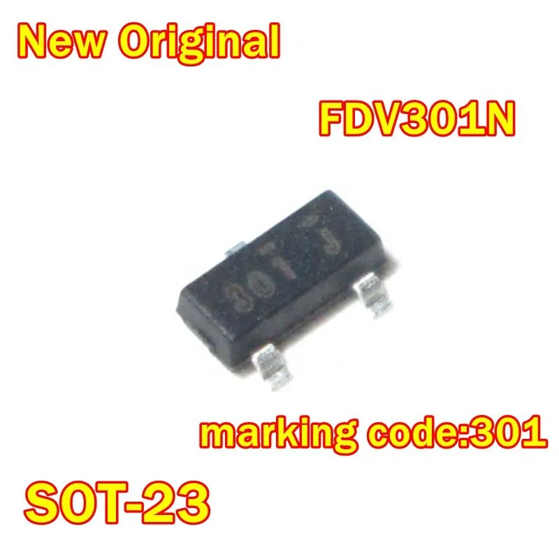 10Pcs to 1000Pcs New Original Fdv301N Sot-23 Marking Code:301 Digital Fet, N-Channel