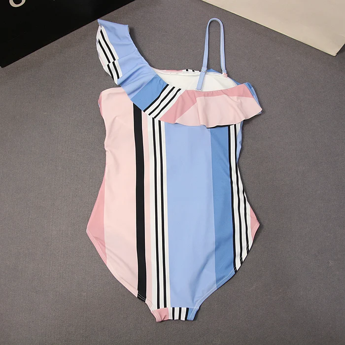 women's-one-piece-swimsuit-2025-new-blue-pink-color-blo-vertical-stripes-slimming-plus-size-girl-meat-covering-e-swi