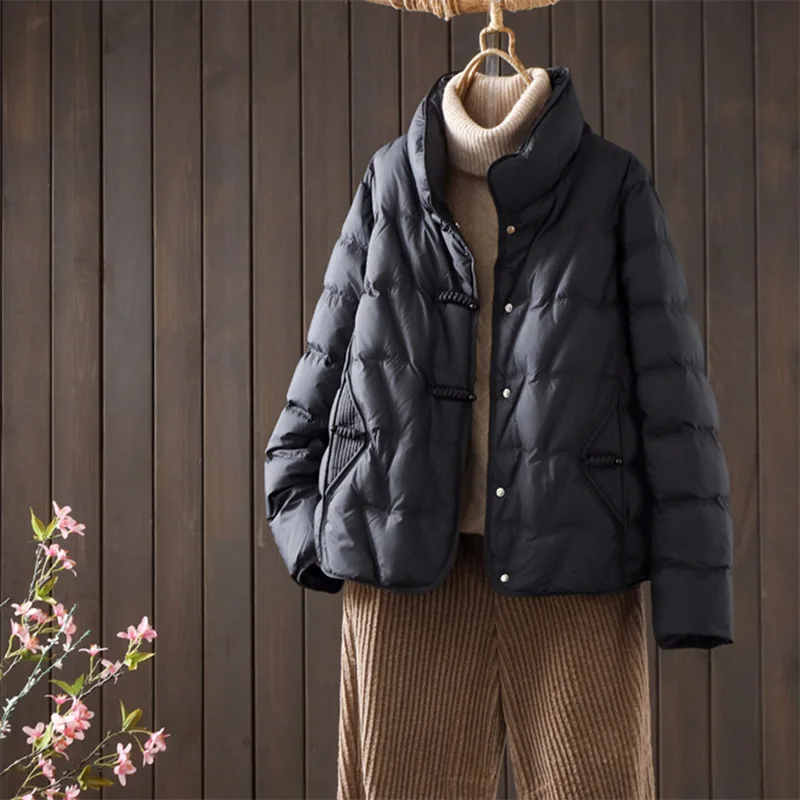 2025 Autumn/Winter Women's Down Jacket Commuter Retro Casual Jacket