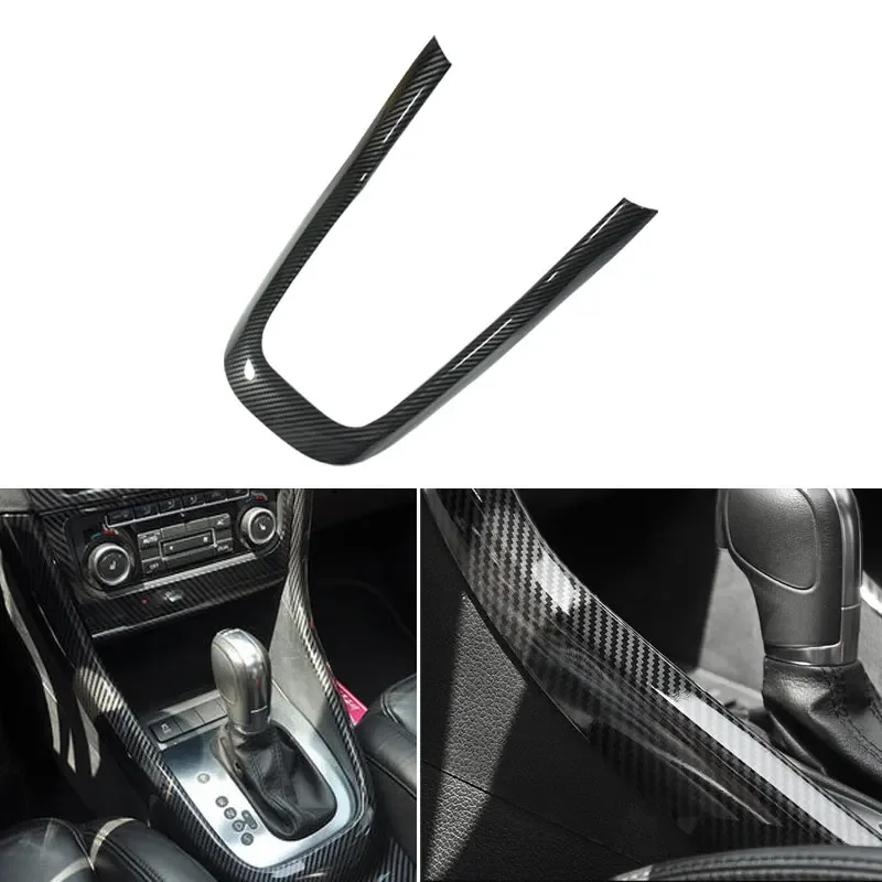 

ABS Carbon Fiber Texture Car Styling Center Control Gear Shift Panel U Shape Frame Cover Trim For VW Golf 6 MK6 2008 - 2013