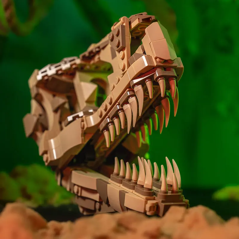 2024 577 Uds fósiles de dinosaurios T.rex cráneo bloques de construcción ladrillos ensamblados 76964 modelo ladrillos educativos juguete para niños