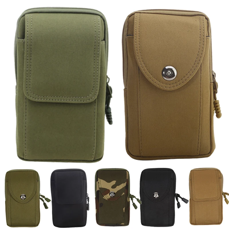 

Men Tactical Molle Pouch Belt Waist Pack Bag Small Pocket Military Waist Pack Running Pouch Travel Camping Bags Soft Back