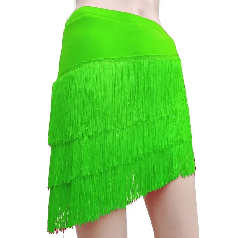 

Юбка для латинских танцев, сексуальные женские многослойные платья для чача, самбы, танго, кисточки, бахрома, платья для соревнований, сальсы, женский латинский костюм