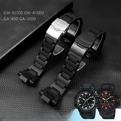 For Casio Integrated Plastic Steel Convex Interface Fold Buckle G-SHOCK Ga-1000 1100 Airbus GW-A1100 A1000 Watch Strap