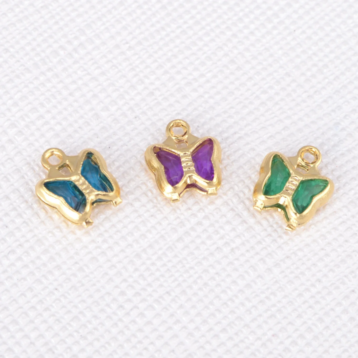 Cute Mini Pendants for Jewelry Making Supplies Colorful Butterfly Heart Charms DIY Earrings Necklace Women Accessorie Wholesale