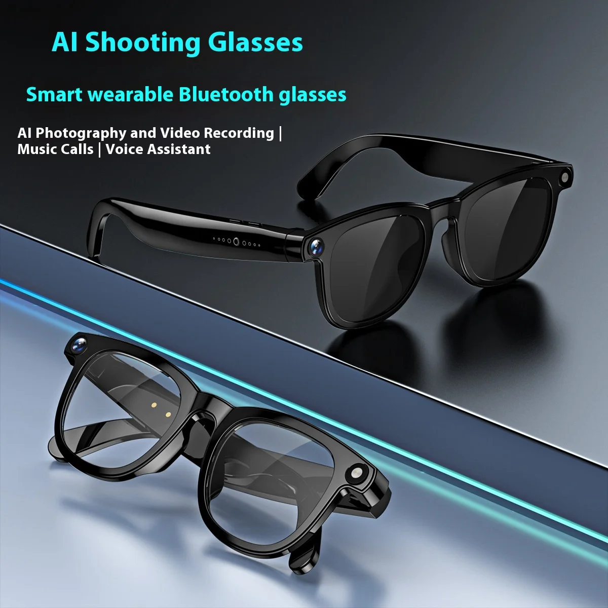 

Photograph Men Sunglasses Woman Music Woman's Eyeglasses With Optical Prescription Smart Photography Glasses Call AI Bluetooth