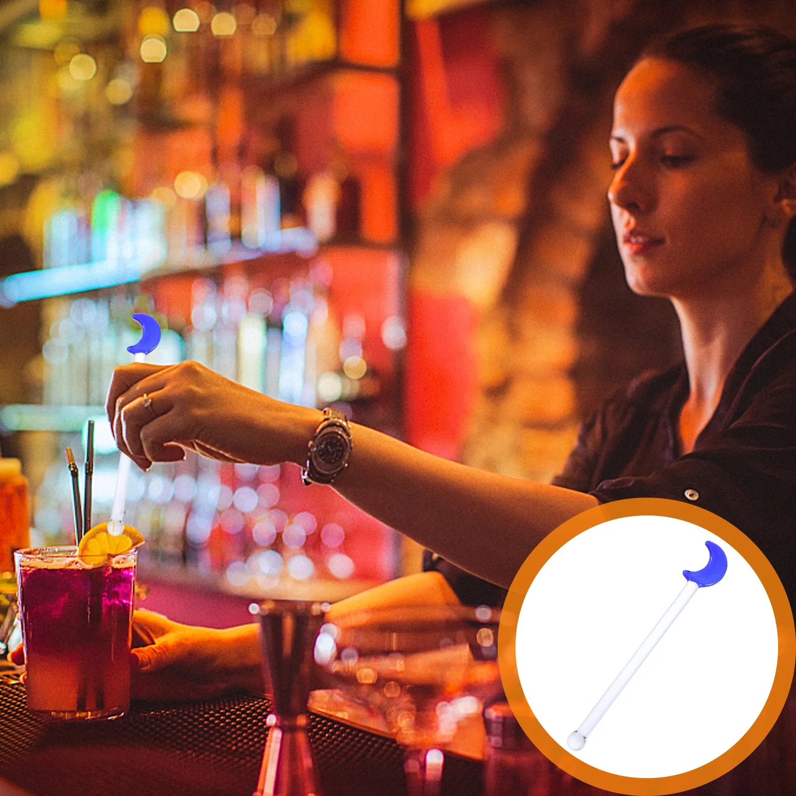 

Reusable Glass Cocktail Drink Stirrers Lightweight Easy Clean Portable Stir Sticks Mixing Spoon Bar Tools Party Coffee Espressos