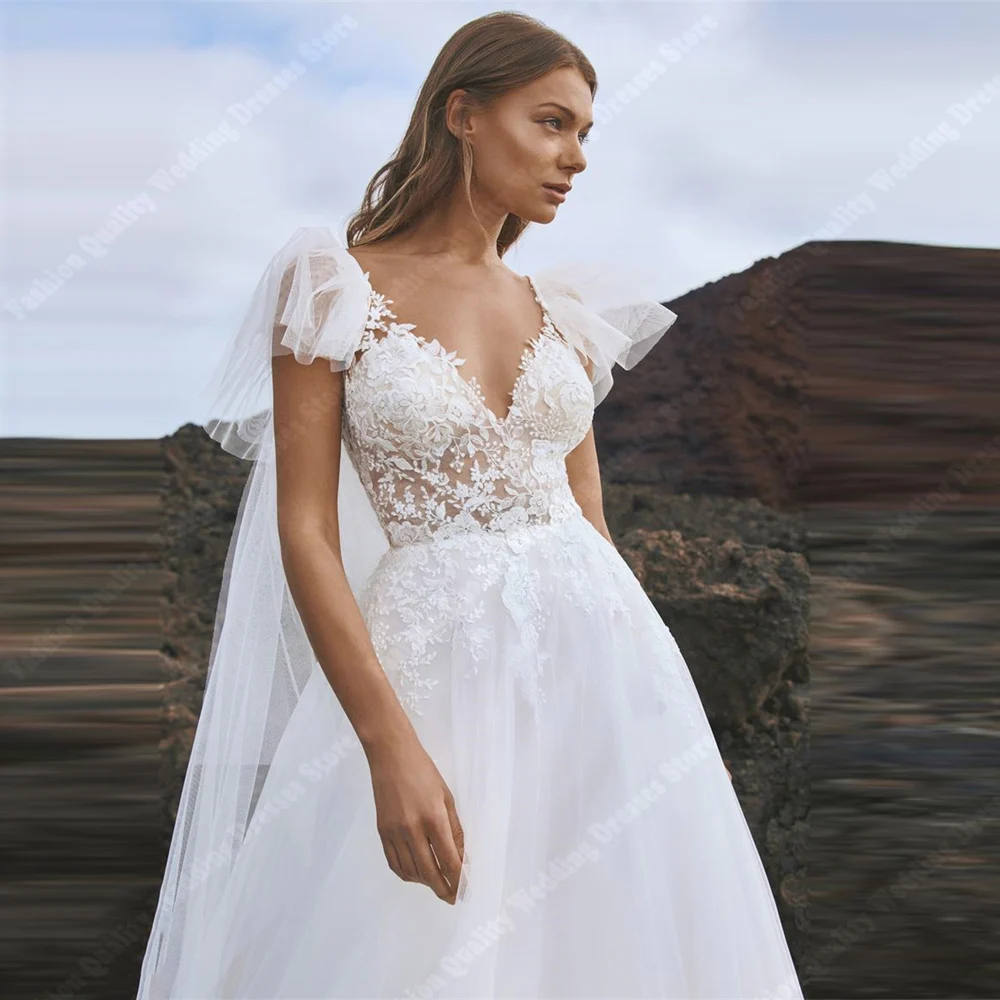 Schatz Kragen A-Line Frauen Brautkleider Wischen Länge Brautkleider Elegante Spitze Aufkleber Ball Vestidos De Novia Angepasst