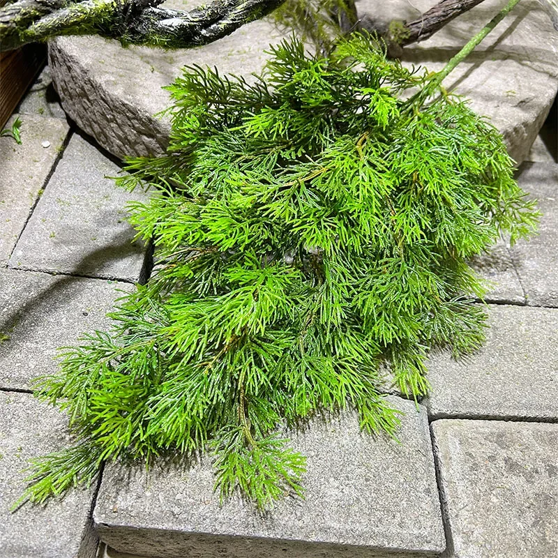 

Artificial Green Cypress Simulated Leaves Pine Needle Branches Christmas Wedding Home Office Hotel Atmosphere Decoration