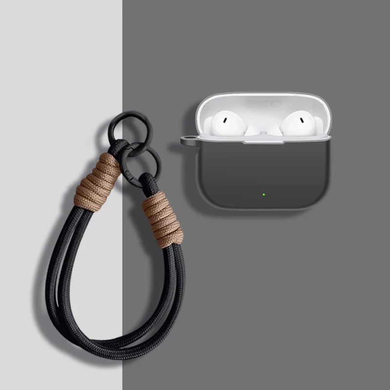 حافظة لهاتف هواوي FreeBuds SE 4 ANC بلون سادة من السيليكون السائل غطاء مقاوم للصدمات لهاتف هواوي FreeBuds SE 4 ANC مع خطاف