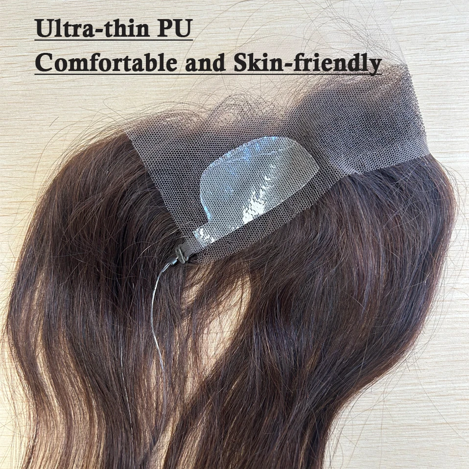 13X2 بوصة المنسوجة يدويا الشعر البشري الدانتيل أمامي للنساء Receding خط الشعر توبر الجبين شعري مع تعديل خط الصيد #3