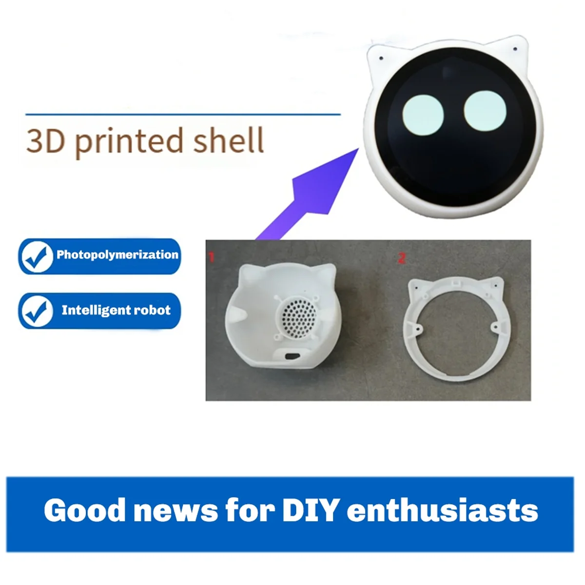 2025+ Voor Echoear Meow Companion Ai Chat Robot 3D Gedrukt Shell DIY Nieuwe Vervanging Shell