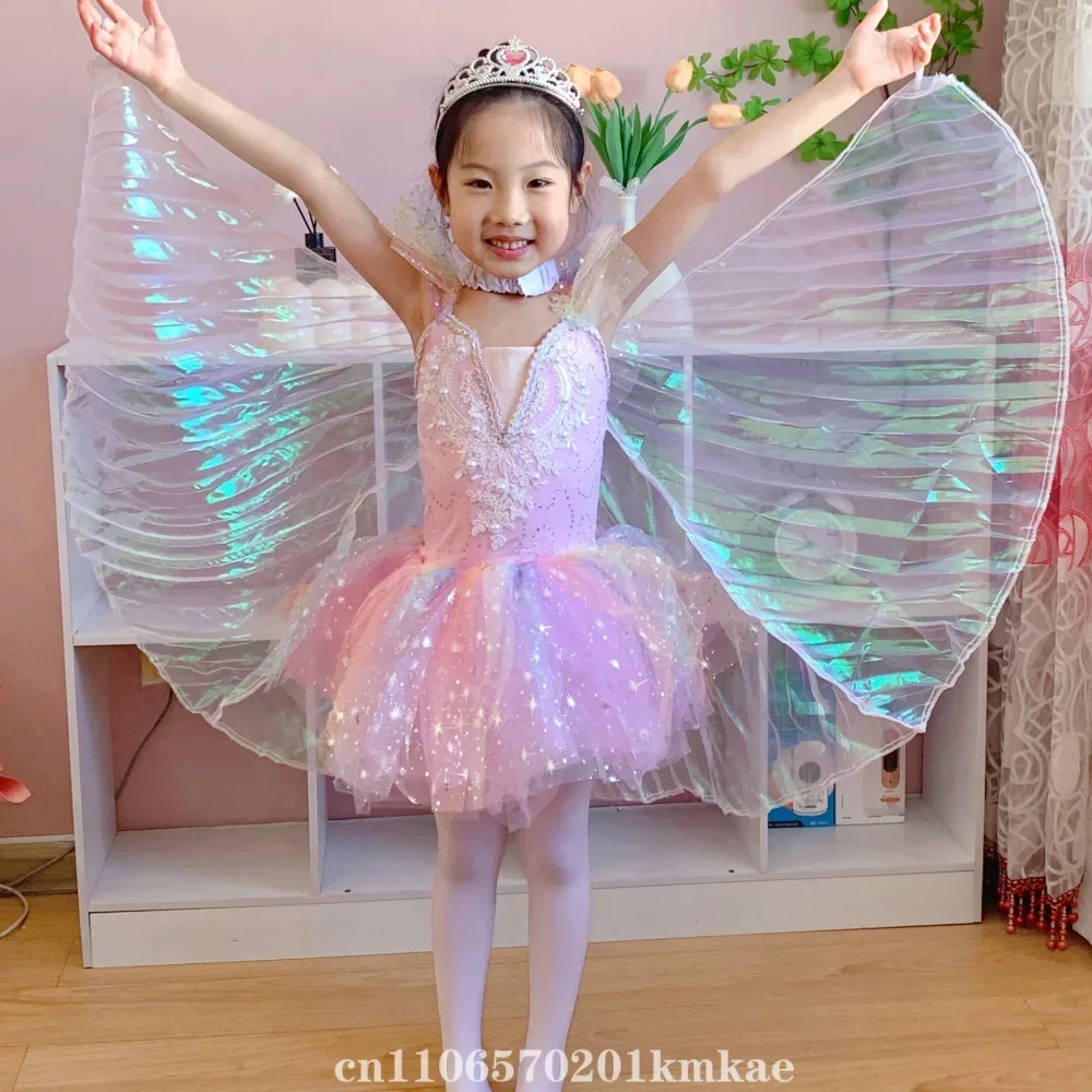 

2026 New Ballroom Costume Sequin Modern Dance Ballet Skirt Girl Cosplay Belly Dance Stage Costume Wedding Party Princess Skirt