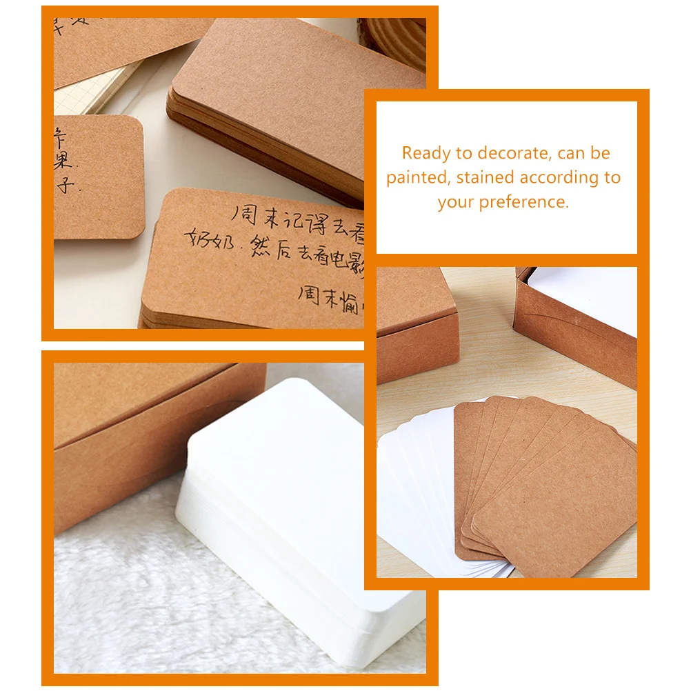 

Blank Word Cards Thickened Mini Memo Cards Business Index for Students Office Travelers Daily Use Stationery