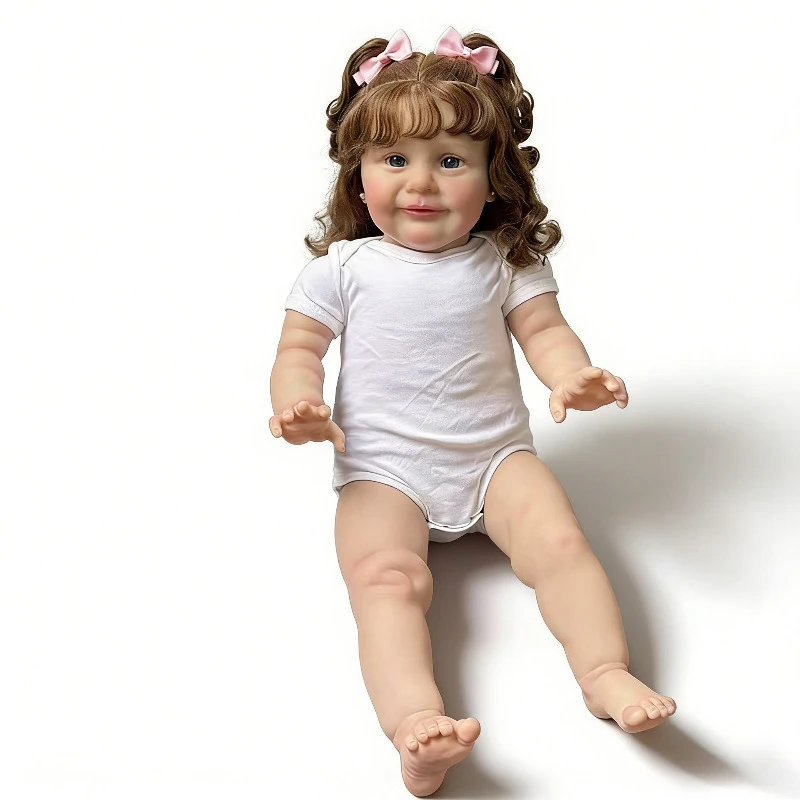 دمية زوي المولودة حديثًا بحجم طفل كبير 66 سم، مصنوعة يدويًا بجودة عالية مع بشرة ثلاثية الأبعاد وعروق مرئية