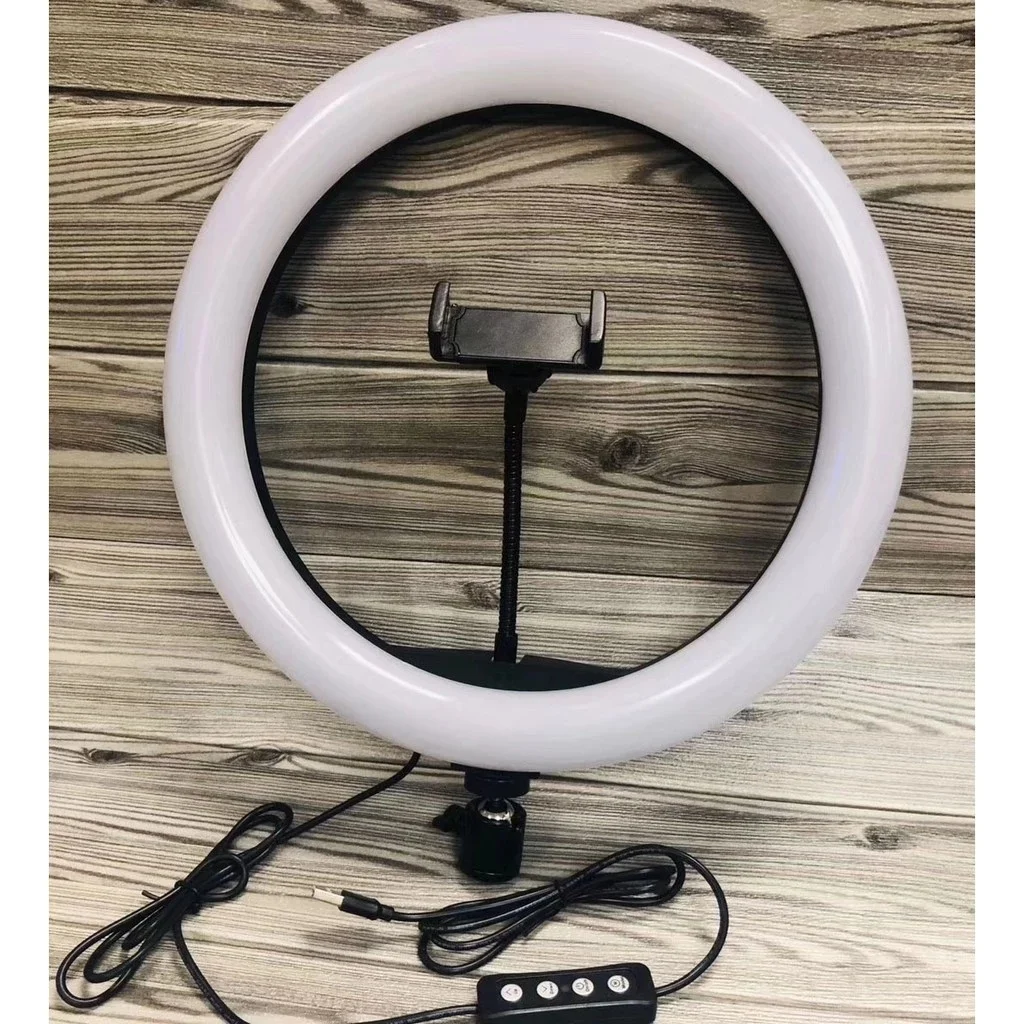 Aro de Luz LED de 10 Pulgadas (26 cm) con Soporte para Teléfono, Anillo de Luz para Selfies y Fotografía
