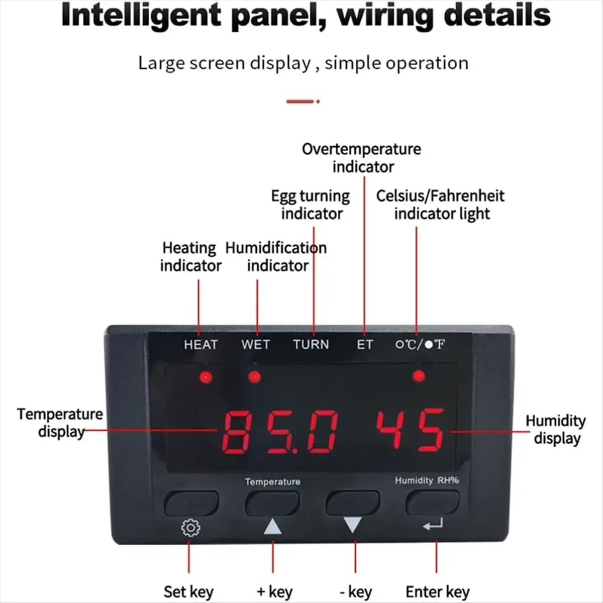 DT38 HT-10 Egg Incubator Temperature Controller, 220V/110V Full Automatic Control Incubator Temp Humidity Controller US Plug