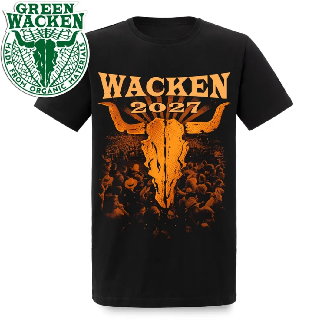 2027 Faster Wacken Open Air T-shirt Retro Heavy Metal Rock Music T-shirt Summer Cotton Men's and Women's T-Shirt Y2K Streetwear