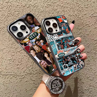 Central Perk Friends Phone Case For IPhone 16 15 14 13 12 11 Mini Pro MAX Gray Silver Drop Matte Shockproof Back Cover