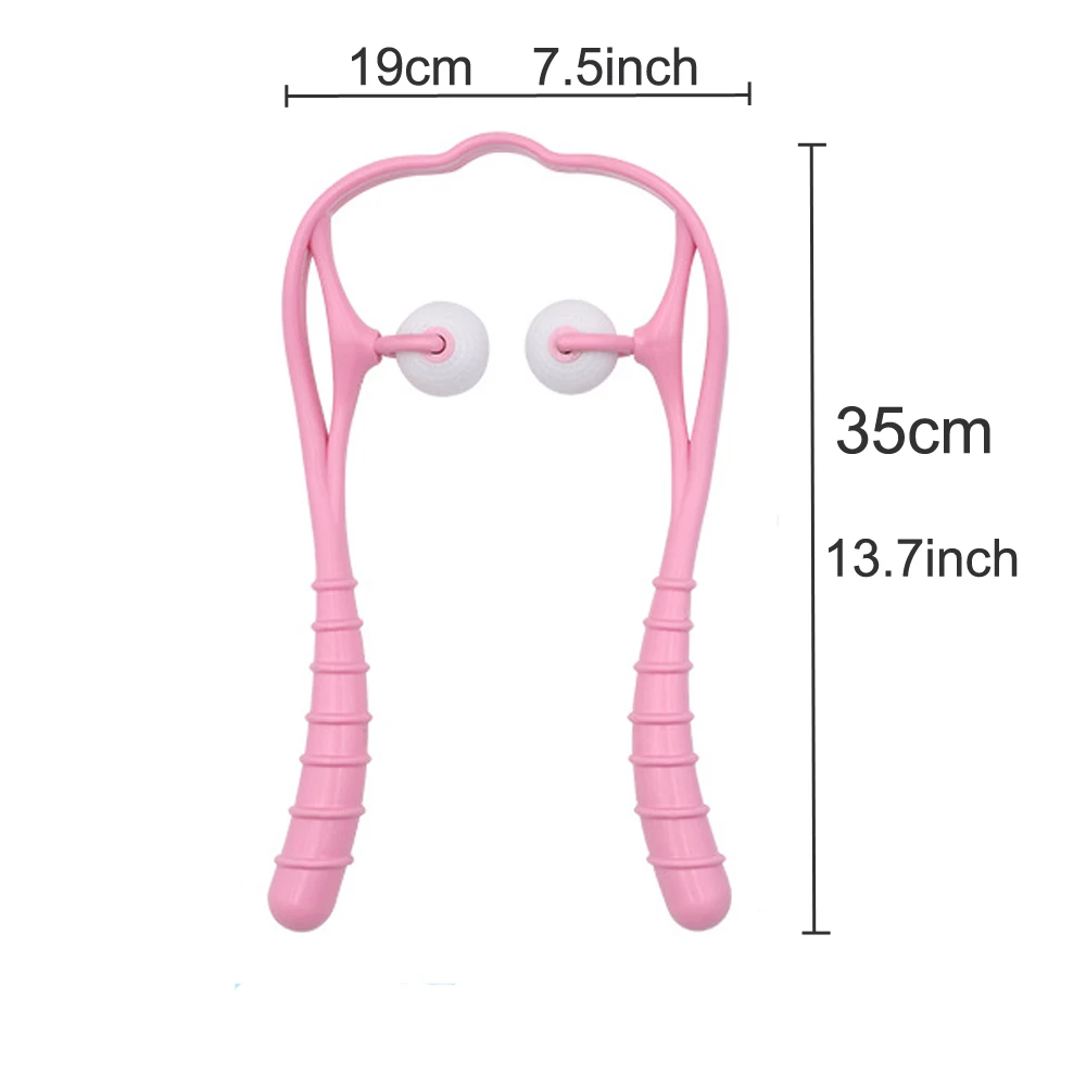 1PC Neck Massager Shiatsu Deep Tissue Dual Trigger Point Shoulder Massager for Pain Relief,Ergonomic Handle Design for Neck,Back