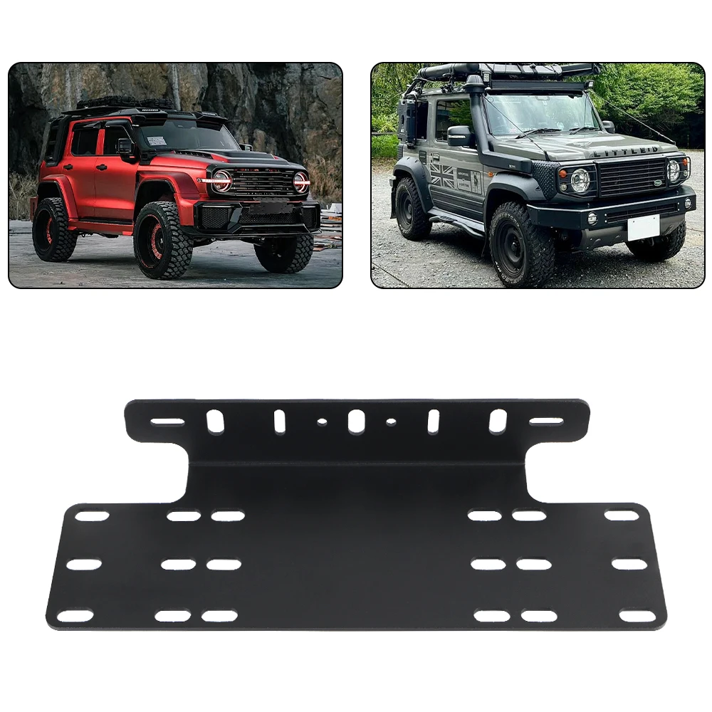 Automobil Fahren Platten Aluminium Klammern Zubehör LED Arbeit Licht Bar Auto Front Stoßstange Kennzeichen Halterung Rahmen