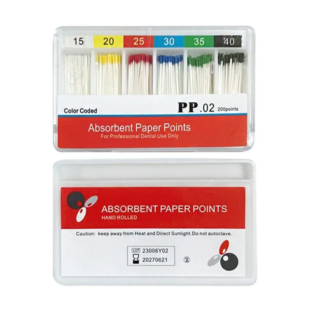 AG Dental Absorbent Paper Points 04 06 F1-F3 Root Cancel Endodontics Gutta Percha Cotton Fiber Tips Dental