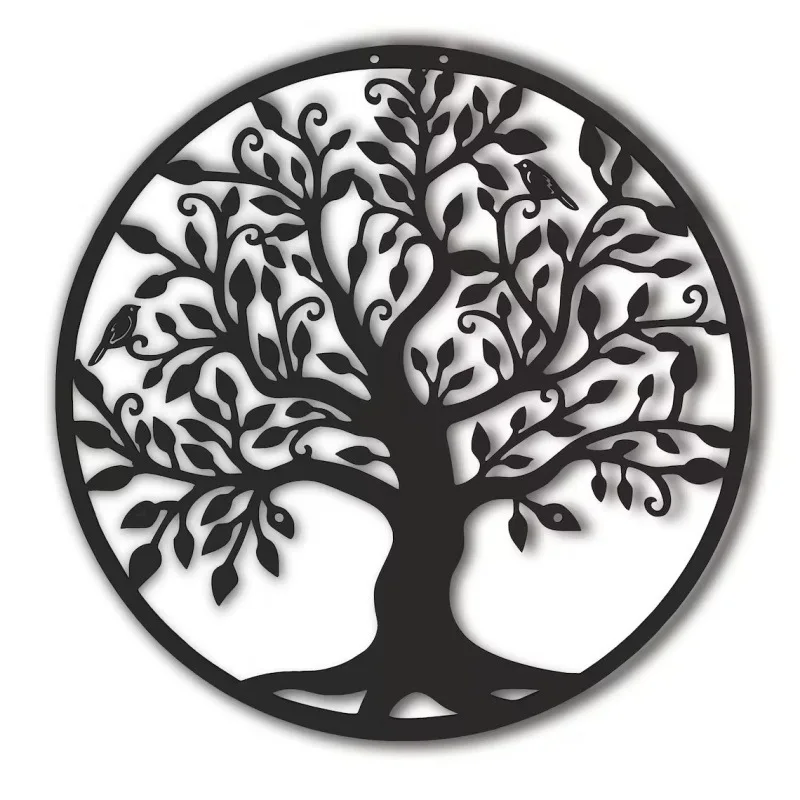 

Metallic wrought iron Tree of Life Living Room Wall Ornaments Wall Hanging Thanksgiving Christmas Home