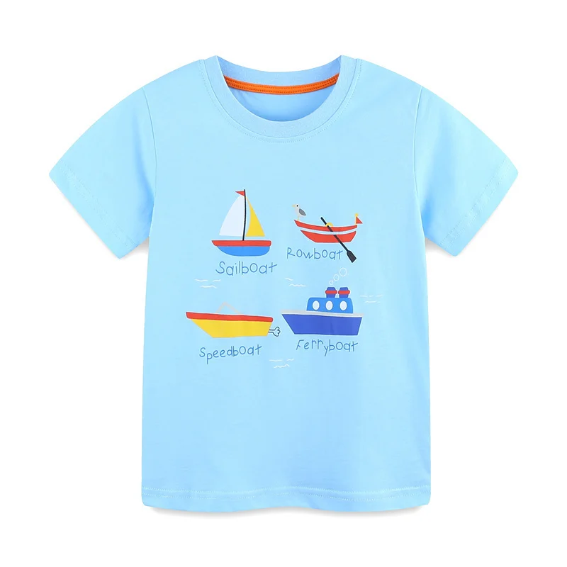 

Jumping Meters 2-7T 100% Cotton Summer Boys Girls Tees Baby Tshirts Fashion Children's Tops Hot Selling Toddler Clothes