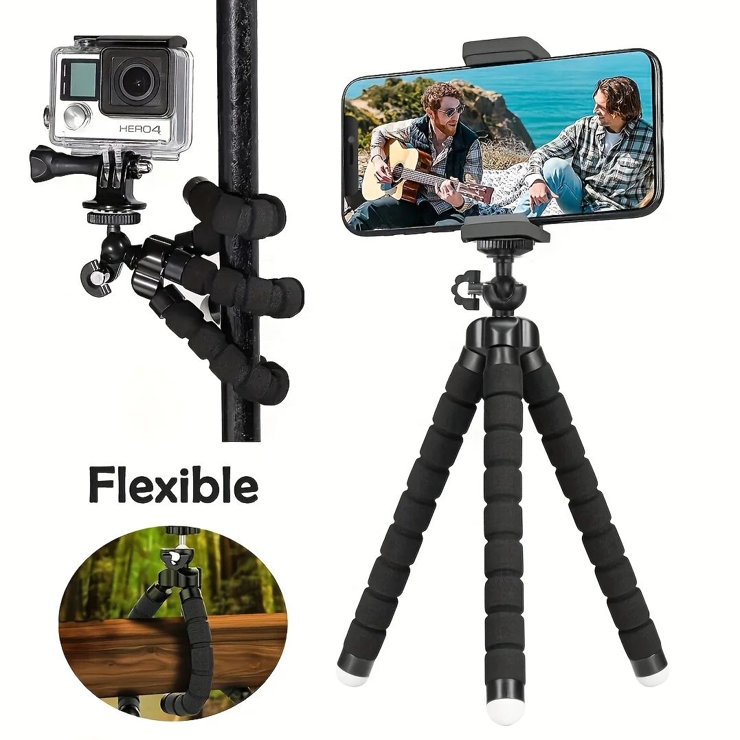 حامل حامل الهاتف المحمول لصور السيلفي لهاتف iPhone Android، حامل ثلاثي القوائم لملحقات التصوير الفوتوغرافي ومعدات تسجيل الفيديو وحامل ثلاثي القوائم للهاتف #4