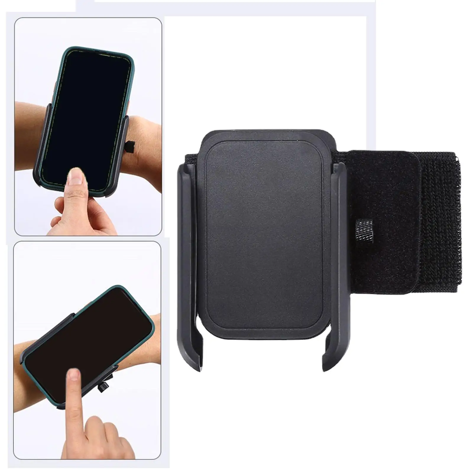 Muñequera con soporte para teléfono móvil, brazalete estable y transpirable, se adapta a teléfonos inteligentes de 4 a 7 pulgadas, cómodo para correr, ciclismo, ejercicio, entrenamiento, senderismo