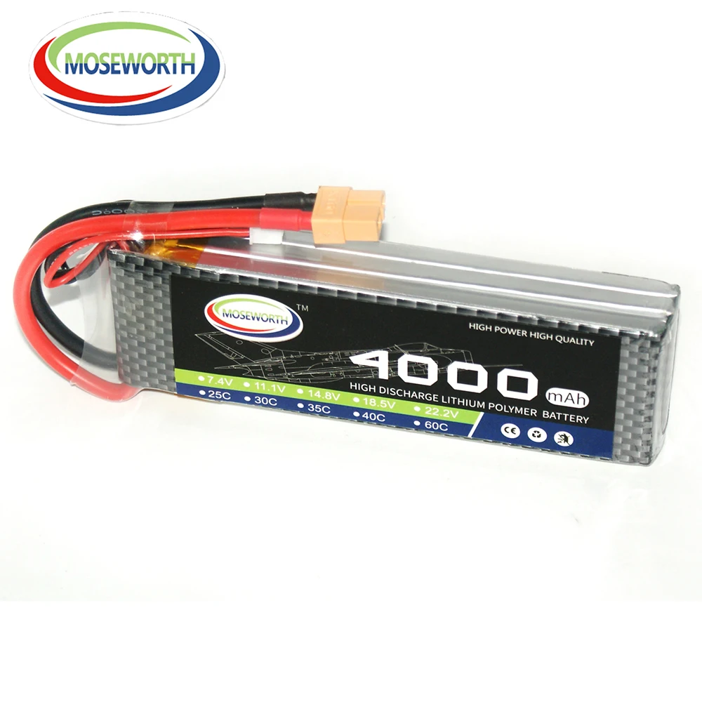 3S bateria Lipo 11.1v 4000mah 30C 40C 60C RC łodzie ToyCar części do dronów z XT60 T Deans EC3 Plug